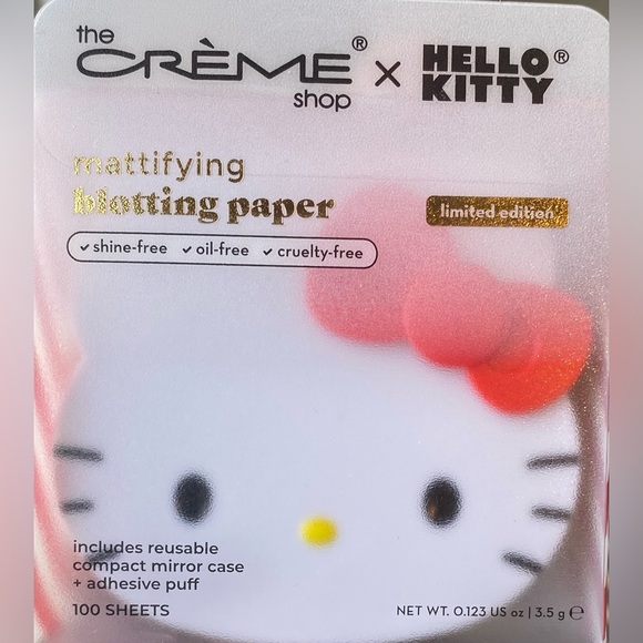 Hello Kitty Mattifying Blotting Paper + Reusable Mirror Compact Limited Edition - Picture 9 of 14